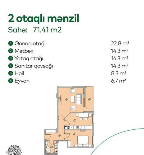 4 otaqlı yeni tikili - Dərnəgül m. - 146 m² (2)