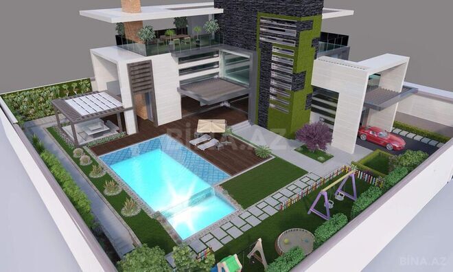 8 otaqlı həyət evi/bağ evi - Şağan q. - 1100 m² (2)