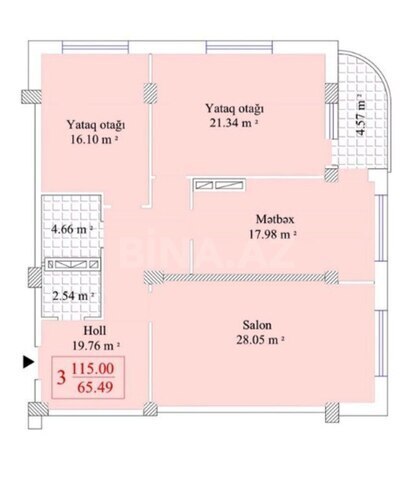 3-комн. новостройка - м. Иншаатчылар - 115 м² (4)
