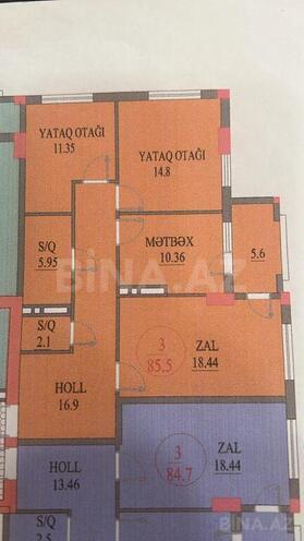 3-комн. новостройка - м. Нариман Нариманов - 85.5 м² (6)