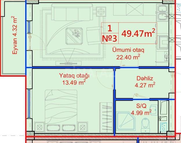 Продаётся 2-комн. новостройка 50 м², пос. Масазыр, photo 11 from 29