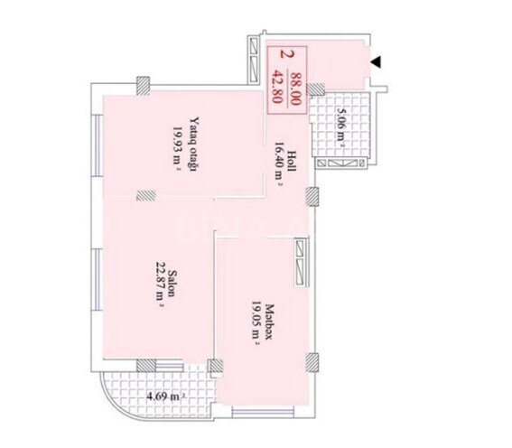 2-комн. новостройка - пос. Ени Ясамал - 88 м² (3)