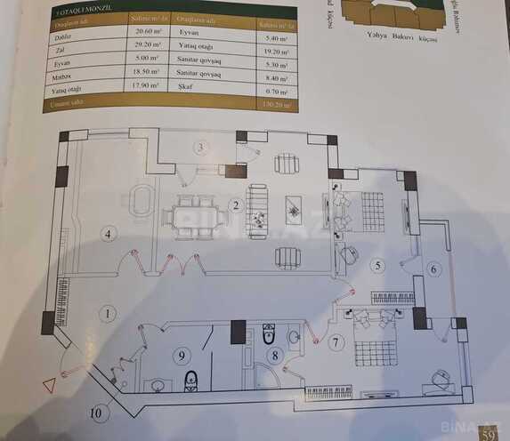 3-комн. новостройка - м. Нариман Нариманов - 130.2 м² (4)