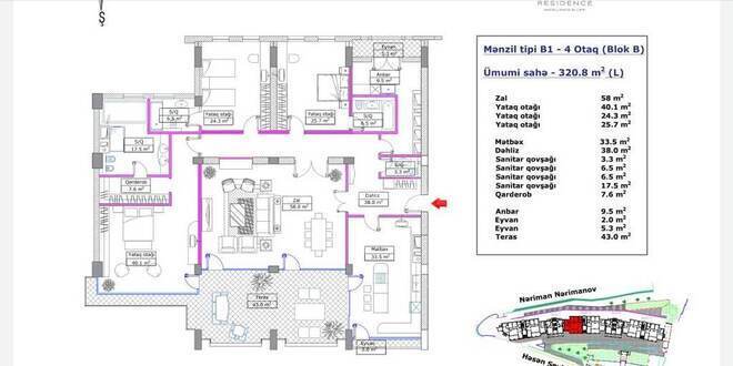 4 otaqlı yeni tikili - İçəri Şəhər m. - 320 m² (7)