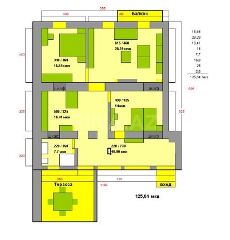 3-комн. вторичка - м. Сахил - 125 м² (30)