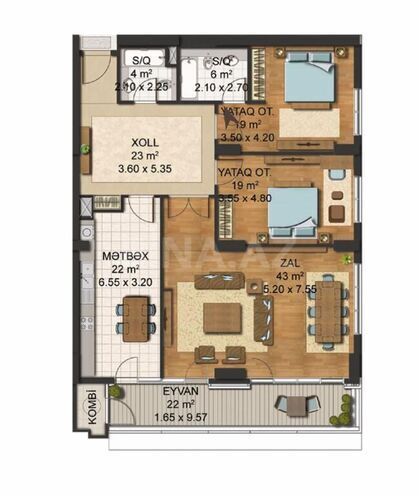 3 otaqlı yeni tikili - Ağ şəhər q. - 157 m² (3)