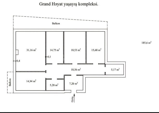 4 otaqlı yeni tikili - 20 Yanvar m. - 186 m² (2)