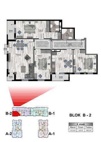 4-комн. новостройка - пос. Бакиханова - 142.5 м² (11)