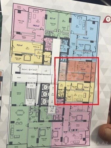 2 otaqlı yeni tikili - Şah İsmayıl Xətai m. - 76 m² (16)