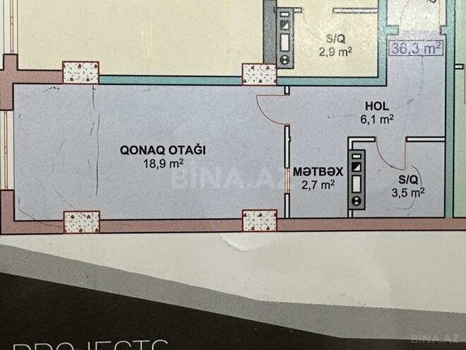1-комн. новостройка - Хырдалан - 36 м² (7)