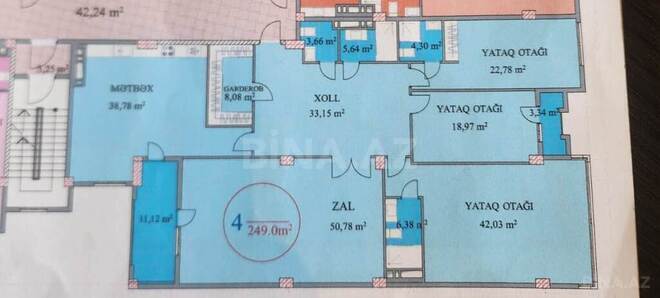 4 otaqlı yeni tikili - Nəriman Nərimanov m. - 249 m² (7)