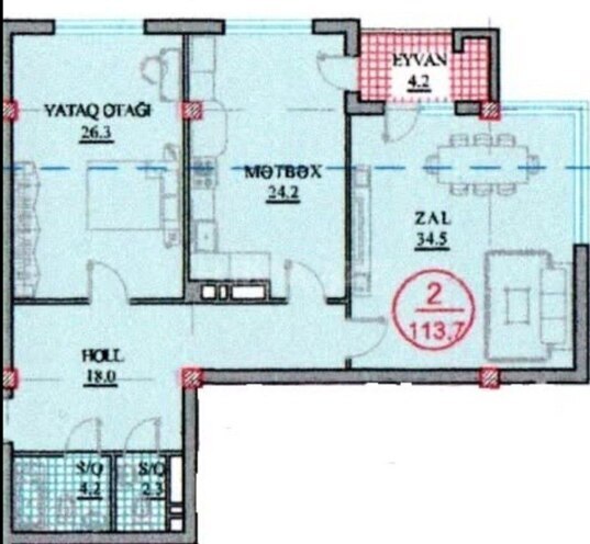 3 otaqlı yeni tikili - Gənclik m. - 114 m² (3)