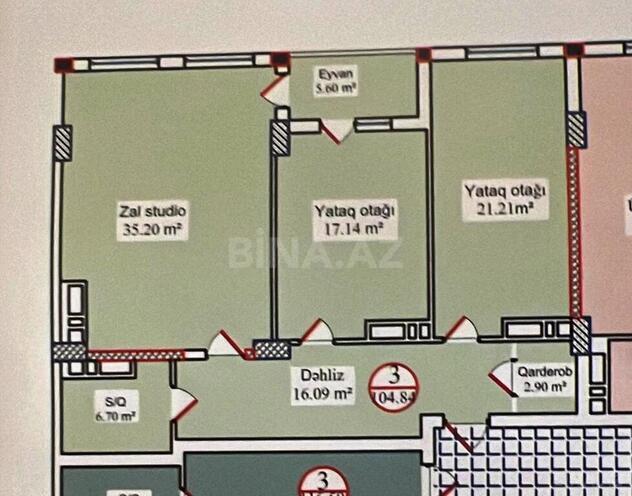 3 otaqlı yeni tikili - Nərimanov r. - 105 m² (3)
