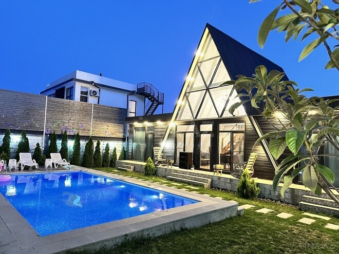 5 otaqlı həyət evi/bağ evi - Qəbələ - 140 m² (10)
