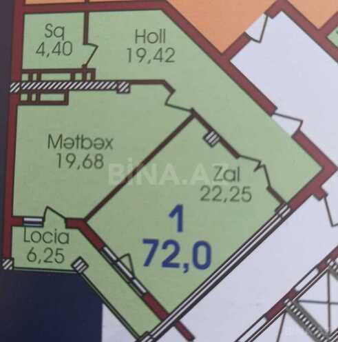 Продаётся 1-комн. новостройка 72 м², м. Низами, photo 3 from 6