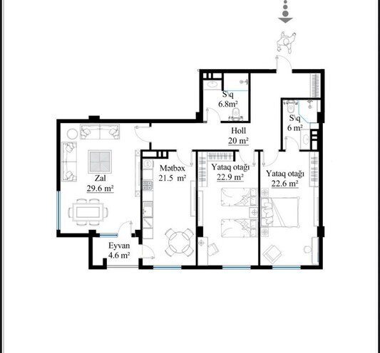 4-комн. новостройка - м. Нариман Нариманов - 142 м² (10)