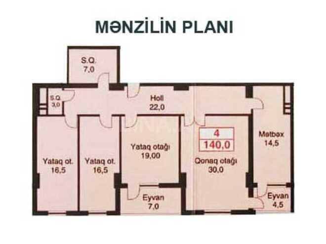 4-комн. новостройка - м. Ази Асланов - 140 м² (3)