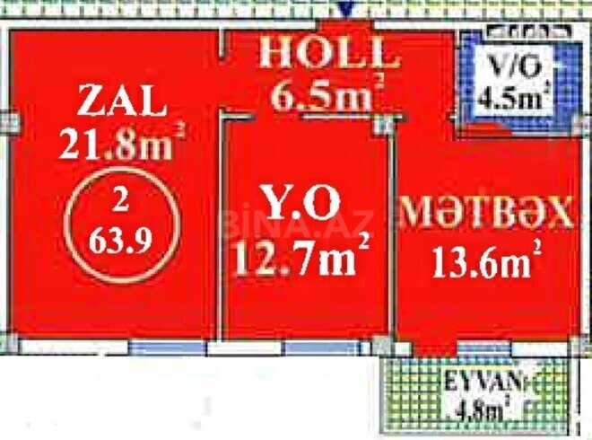 2 otaqlı yeni tikili - Nərimanov r. - 64 m² (3)