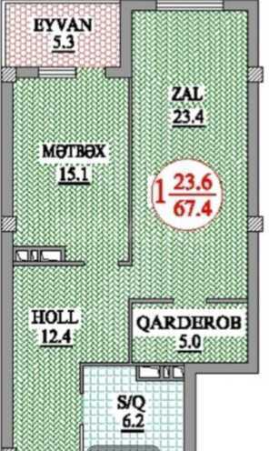 2 otaqlı yeni tikili - Nərimanov r. - 68 m² (14)