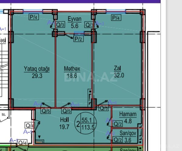 2 otaqlı yeni tikili - Nəriman Nərimanov m. - 113.5 m² (3)