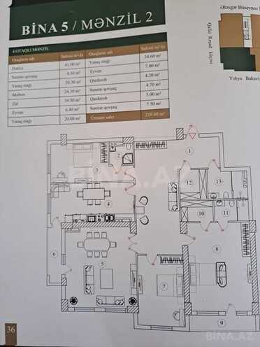4 otaqlı yeni tikili - Nəriman Nərimanov m. - 219.6 m² (6)