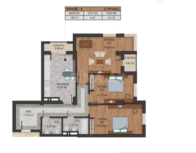 3-комн. новостройка - Хатаинский р. - 111.5 м² (3)