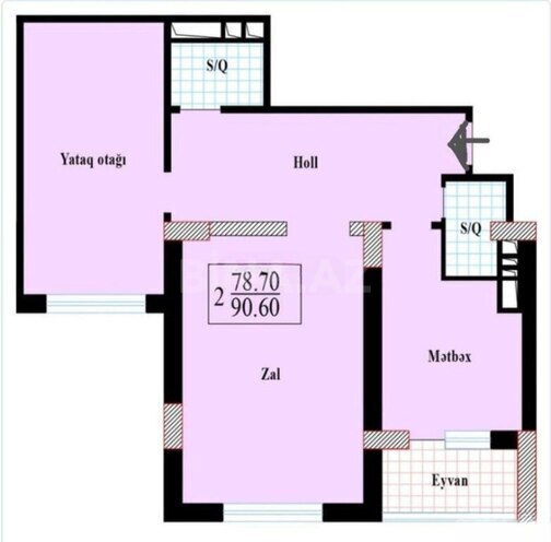 2-комн. новостройка - м. Элмляр Академиясы - 91 м² (4)