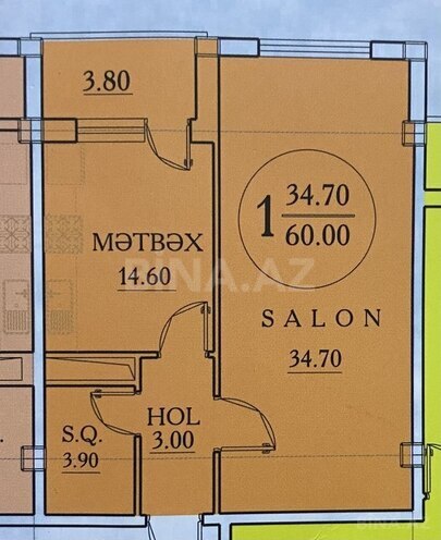 1 otaqlı yeni tikili - Zığ q. - 60 m² (2)