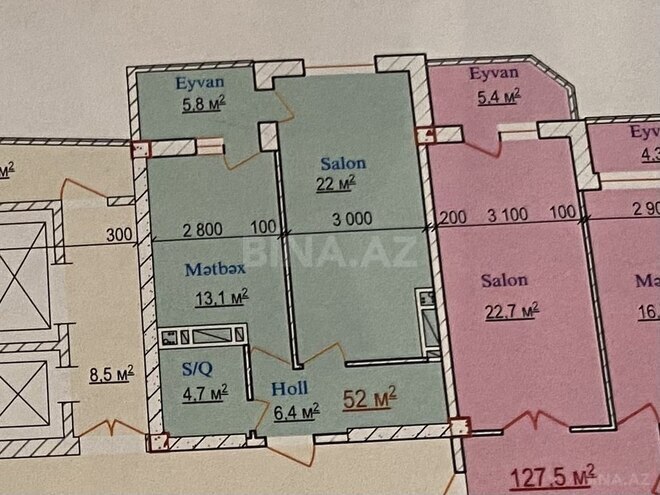 2 otaqlı yeni tikili - Neftçilər m. - 52 m² (6)