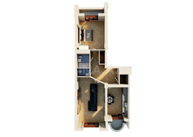 Park Academy Living yaşayış kompleksi, mənzilin planı - 2-otaqlı, 98.86 m²