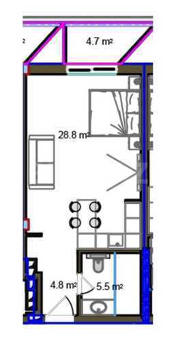 1-комн. новостройка - пос. Нардаран - 51.3 м² (3)