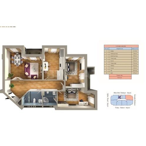 3-комн. новостройка - м. Нариман Нариманов - 130.2 м² (5)
