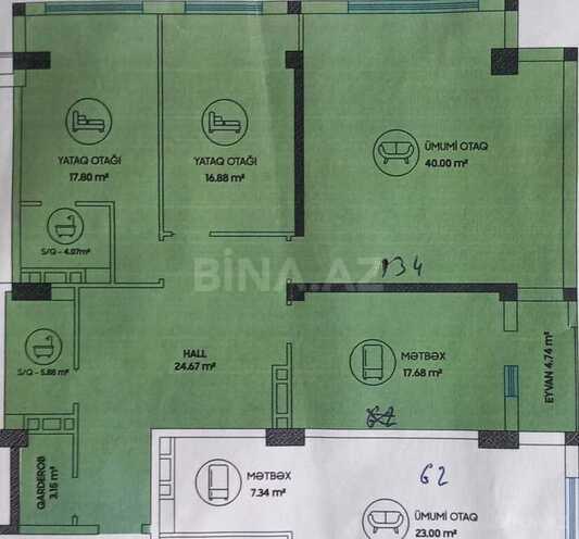 3-комн. новостройка - пос. Ясамал - 135 м² (16)