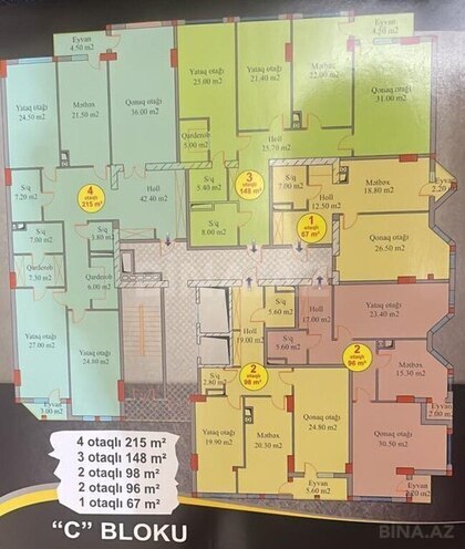 2 otaqlı yeni tikili - Azadlıq Prospekti m. - 98 m² (13)