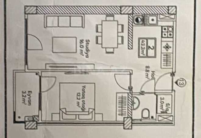 2 otaqlı yeni tikili - İnşaatçılar m. - 49 m² (3)