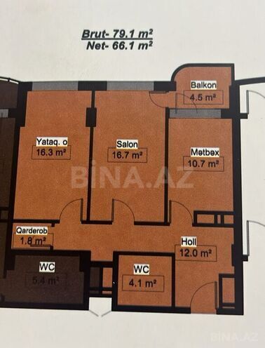 2 otaqlı yeni tikili - Lökbatan q. - 79 m² (5)