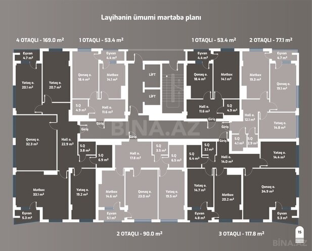4 otaqlı yeni tikili - Ulduz m. - 169 m² (4)
