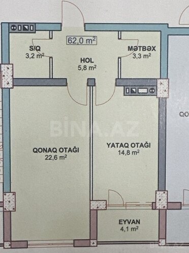 2-комн. новостройка - Хырдалан - 62 м² (6)