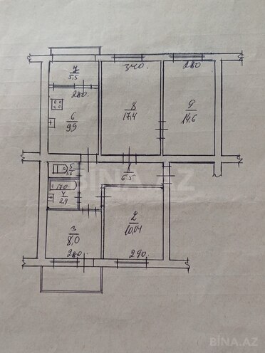 4 otaqlı köhnə tikili - Hövsan q. - 50 m² (9)