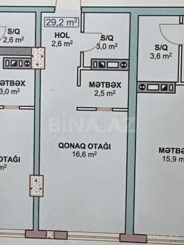 1-комн. новостройка - Хырдалан - 29 м² (5)