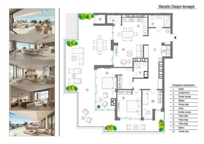 3-комн. новостройка - пос. Нардаран - 209 м² (4)