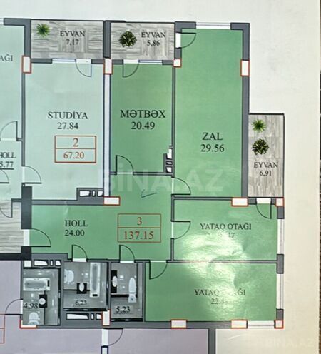 3-комн. новостройка - Наримановский  р. - 137 м² (9)