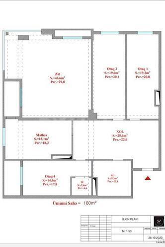 4 otaqlı yeni tikili - Nəsimi r. - 203 m² (5)