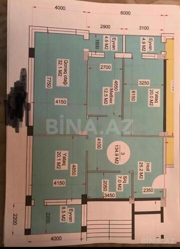 3-комн. новостройка - м. Элмляр Академиясы - 135 м² (2)
