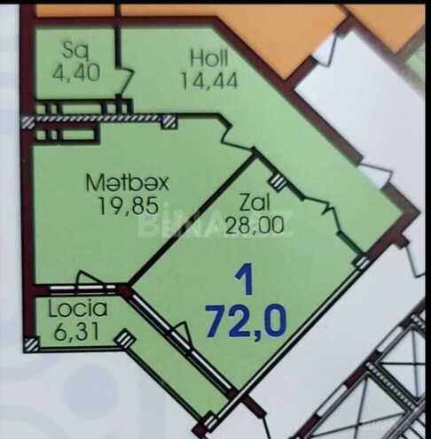 2-комн. новостройка - м. Низами - 72 м² (2)