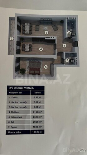 2-комн. новостройка - м. Кероглу - 107 м² (6)