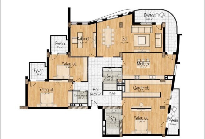 Satılır 5 otaqlı yeni tikili 303 m², Bayıl q., photo 6 from 18