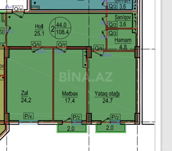Satılır 2 otaqlı yeni tikili 108.4 m², Nəriman Nərimanov m., photo 7 from 8