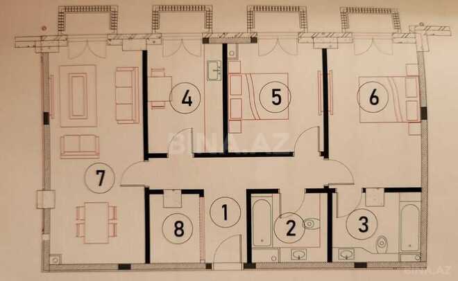 Satılır 3 otaqlı yeni tikili 96 m², Ağ şəhər q., photo 7 from 8