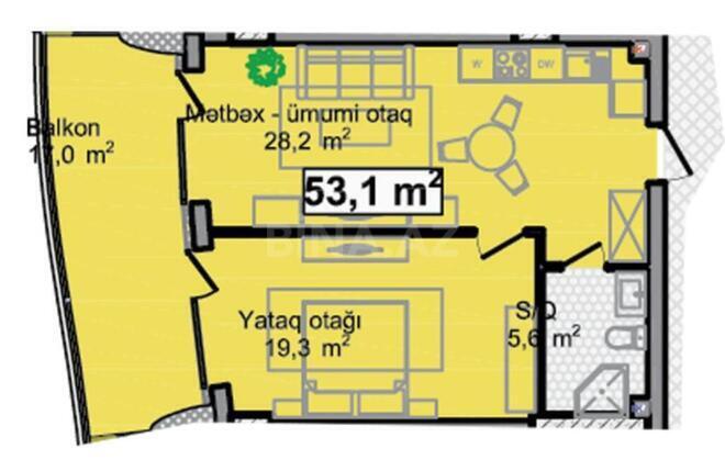 Satılır 2 otaqlı yeni tikili 70.1 m², Sea Breeze q., photo 8 from 9